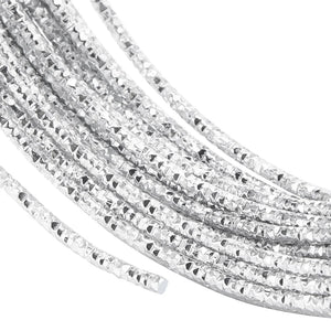 12 Gauge 33 Feet Silver Aluminum Craft Wire - Textured Diamond Cut