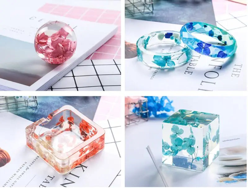12 Grid Dried Flowers for Resin Jewelry Molds
