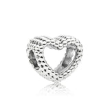 12 Heart Charms 925 Sterling Silver Chinese Charms for Jewelry Making