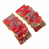 12 In 1 Small Jewelry Box Red Silk Cloth Bag Coin Purse