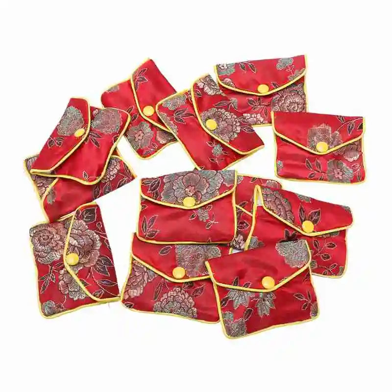 Small Jewelry Box with Red Jewelry Bag