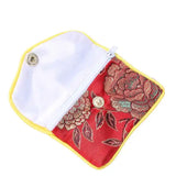 12-In-1 Small Jewelry Box with Red Silk Cloth Bag