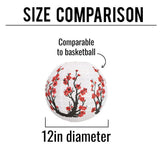 12-Inch Red Sakura Paper Lanterns (Set of 5)