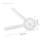 12 Inch Transparent Orthopedic Angle Ruler Plastic Goniometer
