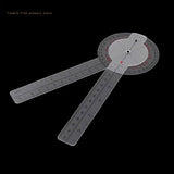 12 Inch Transparent Orthopedic Angle Ruler Plastic Goniometer