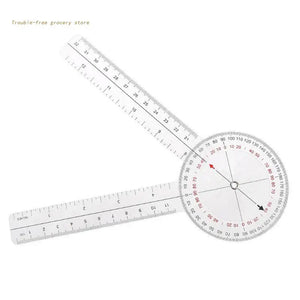 12 Inch Transparent Orthopedic Angle Ruler Plastic Goniometer