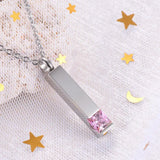 Zircon Birthstone Cremation Jewelry for Ashes Men Women Urn Necklace Memorial