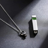 Zircon Birthstone Cremation Jewelry for Ashes Men Women Urn Necklace Memorial