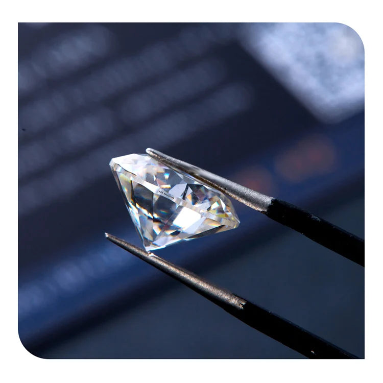 0.5CT/1CT Moissanite Birthstone D VVS1 Round Gemstone