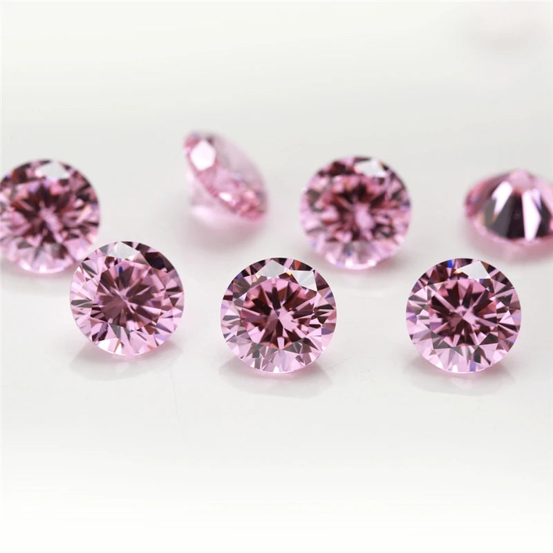 12 Months Birthstone CZ Bead Stones Loose Gem Synthetic Gems 4.0~10.0mm 5A