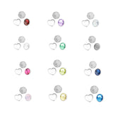 12 Months Garnet & Clear CZ Beads for 925 Silver Lockets