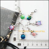 12 Tortoise Mixed Charms Resin Animal Pendants Tibetan Silver Plated 14x23mm