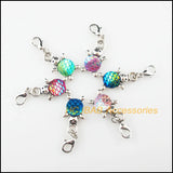 12 Tortoise Mixed Charms Resin Animal Pendants Tibetan Silver Plated 14x23mm