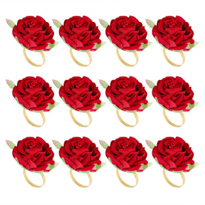 12 PCS Red Napkin Ring Wedding Party Table Decor