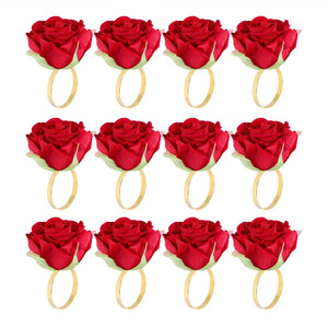 12 PCS Red Napkin Ring Wedding Party Table Decor