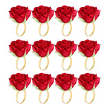 12 PCS Red Napkin Ring Wedding Party Table Decor