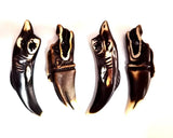 12 PCS Punk Dragon Shark Head Totem Necklace Pendant Women Men Resin Jewelry