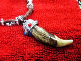 12 PCS Retro Brown Tooth Pendant Male Antique Jewelry