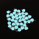 12 PCS Heart Shape Stone Pendants Opal/Malachite Charms 25*17 mm