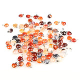12 PCS Heart Shape Stone Pendants Opal/Malachite Charms 25*17 mm