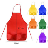 12 Pack Kids Aprons with 2 Pockets for Painting and Cooking