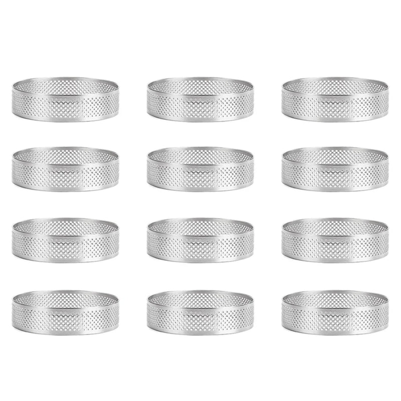 Stainless Steel Tart Rings, Perforated Cake Mousse Ring, Cake Mold