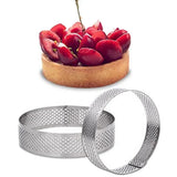 Stainless Steel Tart Rings, Perforated Cake Mousse Ring, Cake Mold