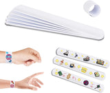 12 Pack Slap Bracelets for Kids DIY School Party Favors Craft Wristband