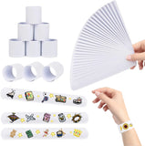 12 Pack Slap Bracelets for Kids DIY School Party Favors Craft Wristband