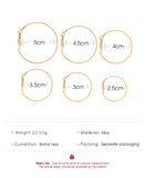 12 Pairs Large Circle Hoop Earrings for Women