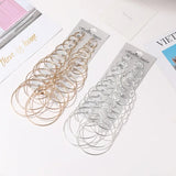 12 Pairs Large Circle Hoop Earrings for Women