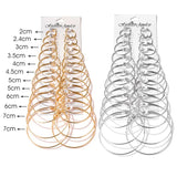 12 Pairs Large Circle Hoop Earrings for Women