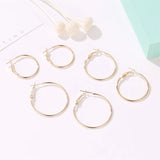 12 Pairs Large Circle Hoop Earrings for Women
