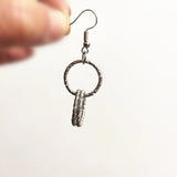 12 Pairs Silver Hoop Earrings Big Circle Round Drop Clip Earrings