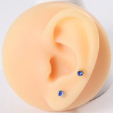 12 Pairs Surgical Steel Crystal Ear Piercing Studs Mixed Colors & Pearl 2