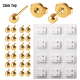 12 Pairs Surgical Steel Crystal Ear Piercing Studs Mixed Colors & Pearl 2