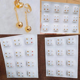 12 Pairs Surgical Steel Ear Studs Earrings Set Medical Ear Piercing Kits