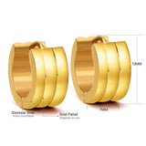 12 Pairs Stainless Steel Hoop Earrings Punk Ear Studs