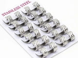 12 Pairs Stainless Steel Hoop Earrings Punk Ear Studs