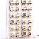 12 Pairs Stainless Steel Hoop Earrings Punk Ear Studs