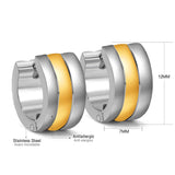 12 Pairs Stainless Steel Hoop Earrings Punk Ear Studs
