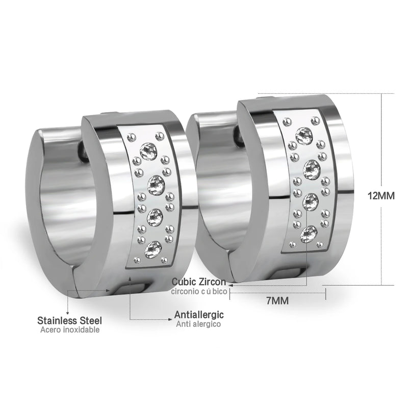 12 Pairs Hoop Earrings for Men Women Jewelry Gift