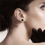 12 Pairs Zircon Stud Earrings Set Stainless Steel Piercing Jewelry