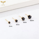 12 Pairs Zircon Stud Earrings Set Stainless Steel Piercing Jewelry