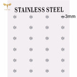 12 Pairs CZ Zircon Earrings Set Stainless Steel Ear Piercing Stud