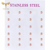 12 Pairs 3mm Pink Zircon Earrings Set Crystal Stud Earings Stainless Steel