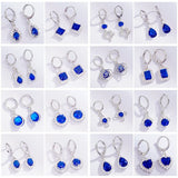 Dark Zircon Small Earrings for Women - 12 Pairs/Lot