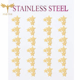 12 Pairs Stainless Steel Earrings Set Women Teen Piercing Star Ear Stud Jewelry