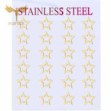 12 Pairs Stainless Steel Earrings Set Women Teen Piercing Star Ear Stud Jewelry