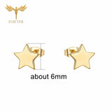 12 Pairs Stainless Steel Earrings Set Women Teen Piercing Star Ear Stud Jewelry